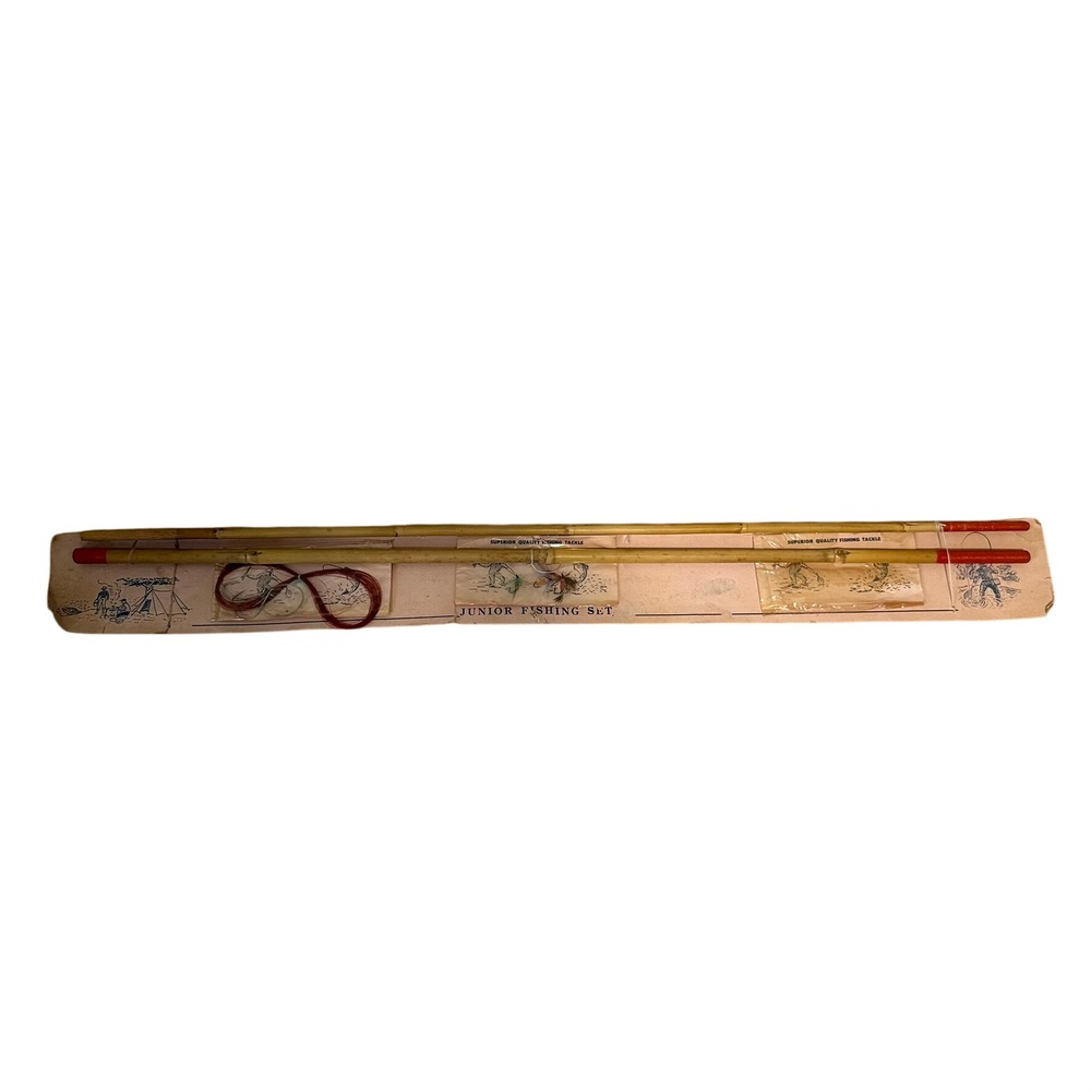 Vintage Junior Fishing Set Bamboo Rod Superior Quality Fishing Tackle Kit